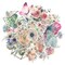 Wrapables Decorative Scrapbooking Washi Stickers, DIY Crafts for Stationery, Diary, Card Making (60 pcs)